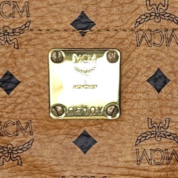 MCM Brown Visetos Shopper Bag - Picture 4 of 17